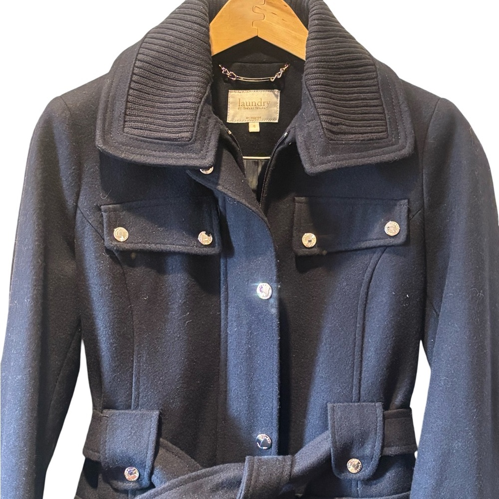 Laundry By Shelli Segal Varsity Jacket in Blue